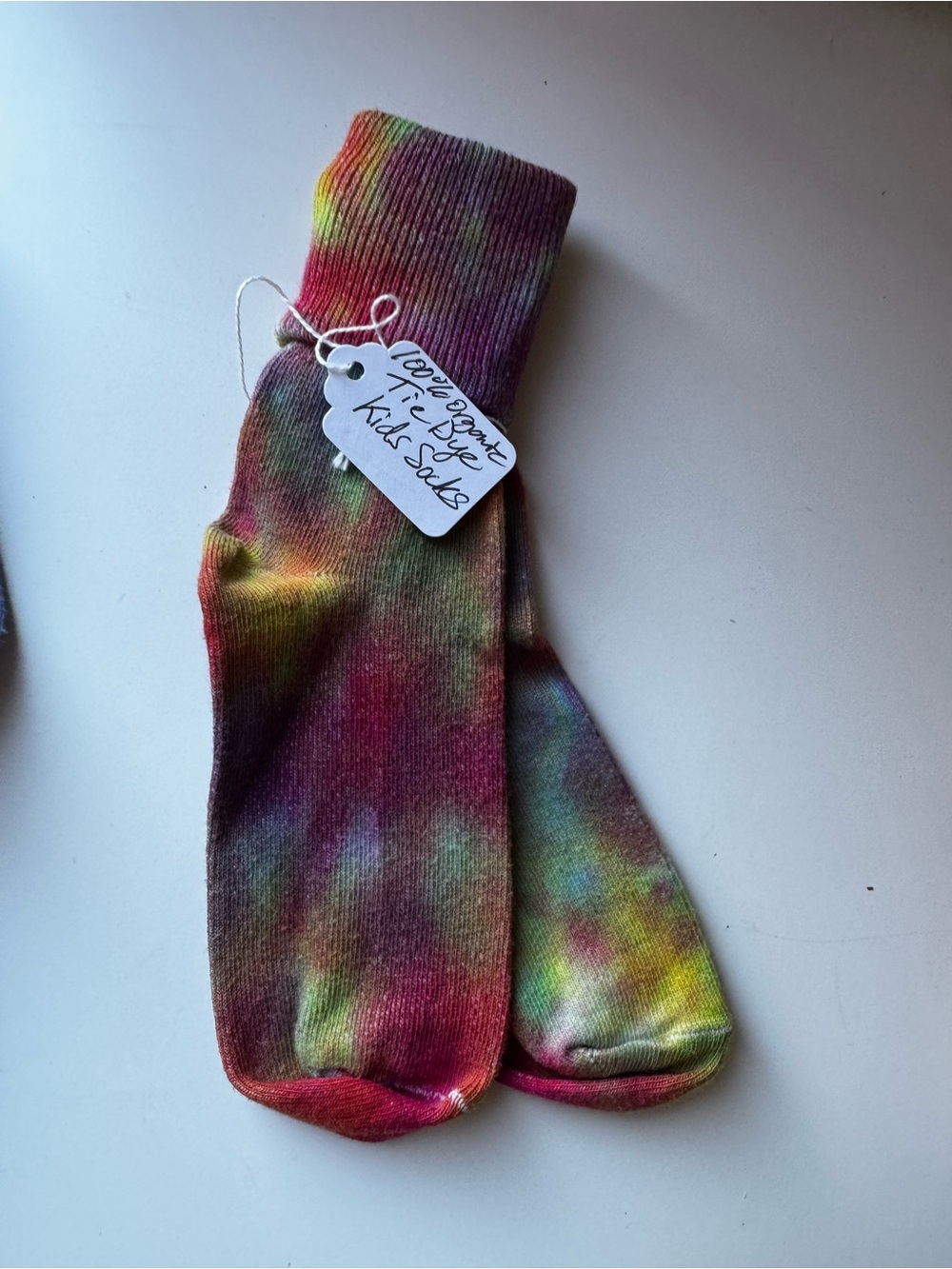 The Organic Company Organic Cotton Rainbow 🌈 Tie-Dye Crew Socks - NWT